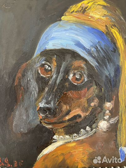 Картина маслом, холст на картоне