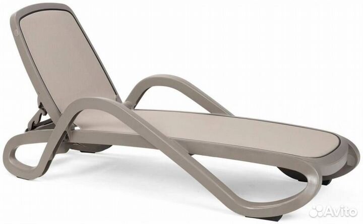 Шезлонг-лежак пластиковый Nardi, Omega Тортора