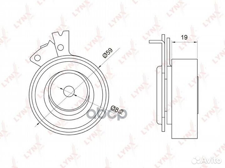 Ролик-натяжитель ремня грм PB1049 lynxauto