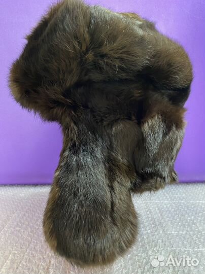 Шапка ушанка из кролика