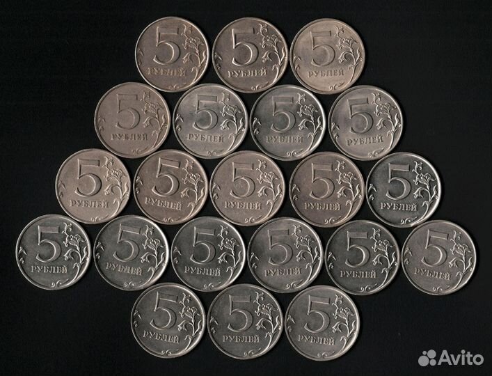 5пять рублей погодовка спмд, ммд 21 монета