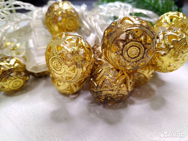 Гирлянда елочная шары светодиоды диоды