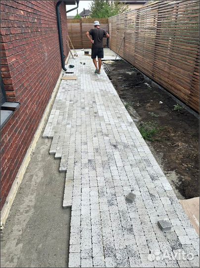 Тротуарная плитка брусчатка новый город