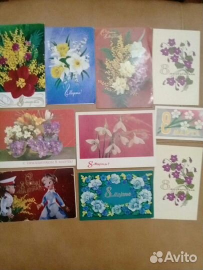 Открытки с 8 Марта СССР