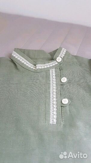 Косоваротка рубаха Лён 128