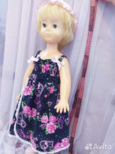 Кукла Люда ранних времен ссср. Большая, ходячая