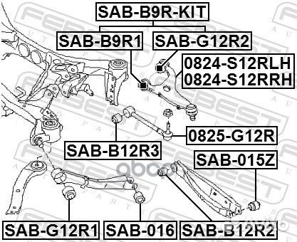 Рычаг задний верхний правый Subaru Tribeca W10