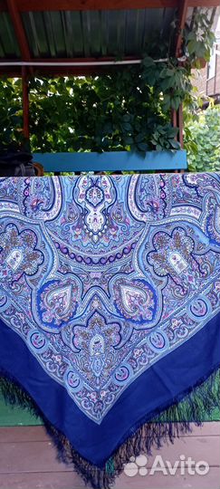 Павловопосадский платок шерсть испанский