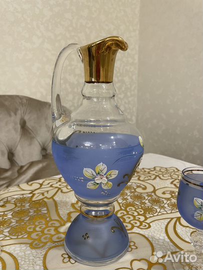 Графин с рюмками богемия