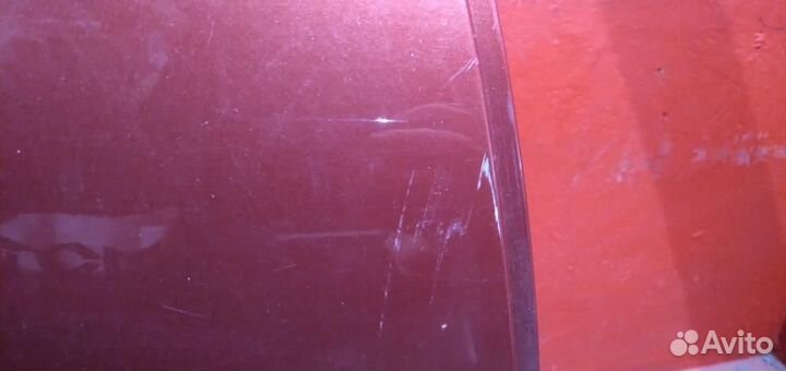 Калина дверь задняя правая красная седан хетчбэк