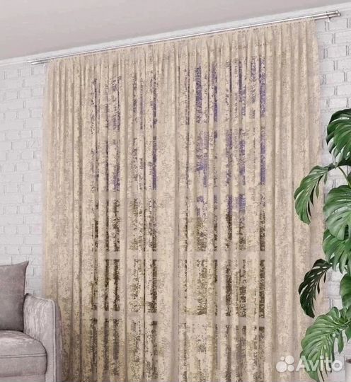 Тюль мрамор готовая