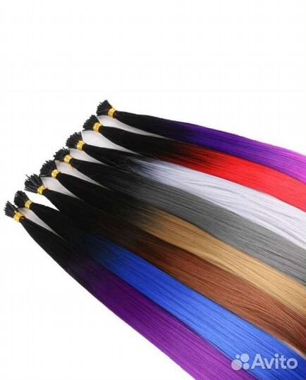 Цветные пряди для наращивания натуральные