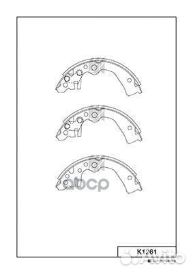 Колодки тормозные барабанные Nissan k1261 Kashi
