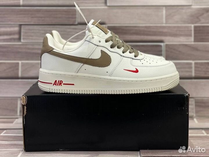 Кроссовки Nike Air Force 1 Premium White Brown