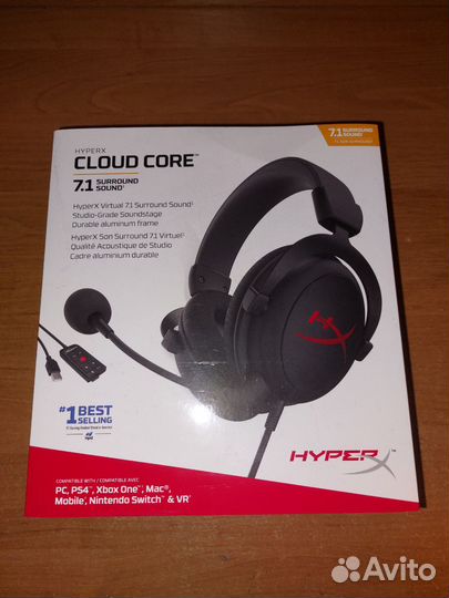 Игровые наушники hyperX cloud core 7.1