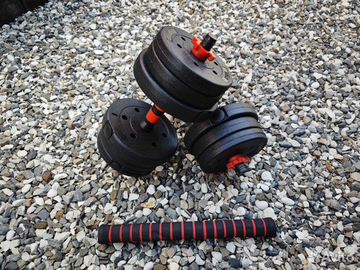 Комплекты гантелей разборных на 20-30 кг + штанга