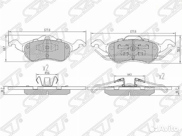 Колодки тормозные перед ford focus I