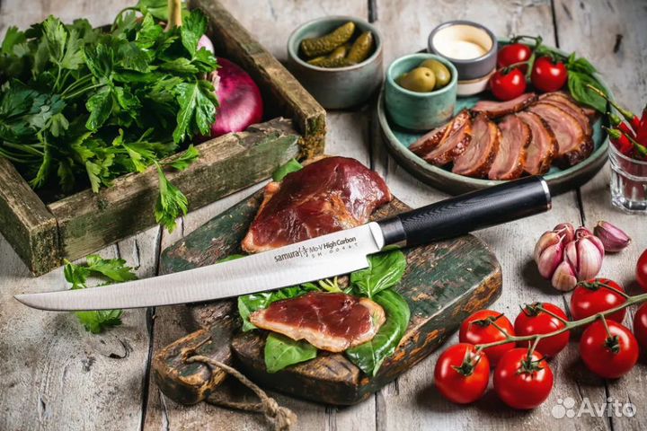 Нож кухонный Samura Mo-V для нарезки Tanto (новый)
