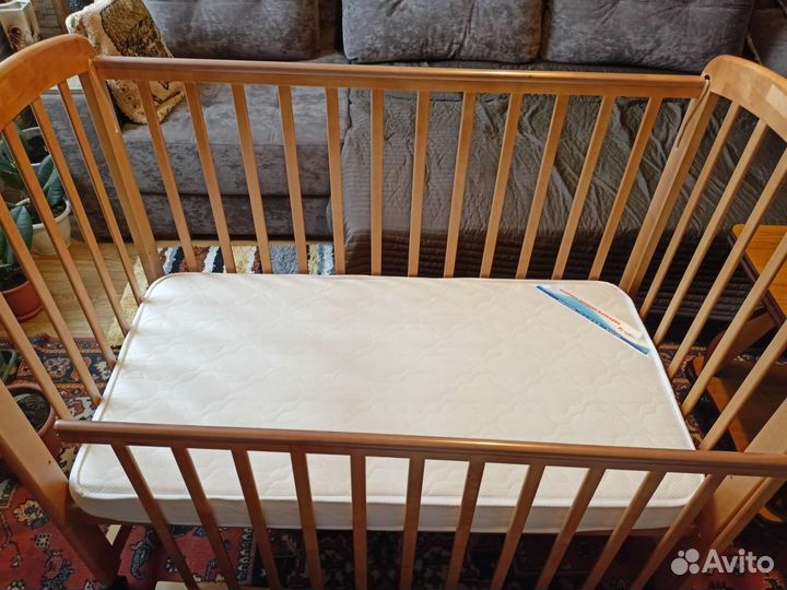 Детская кроватка + орт.матрасик