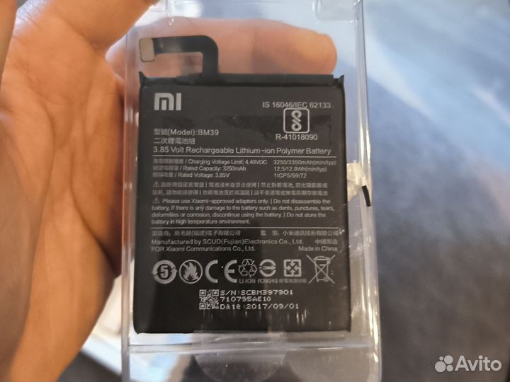 Аккумулятор BM39 xiaomi mi 6