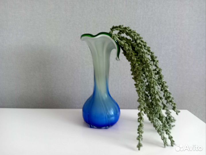 Ваза из дутого стекла СССР 90-е