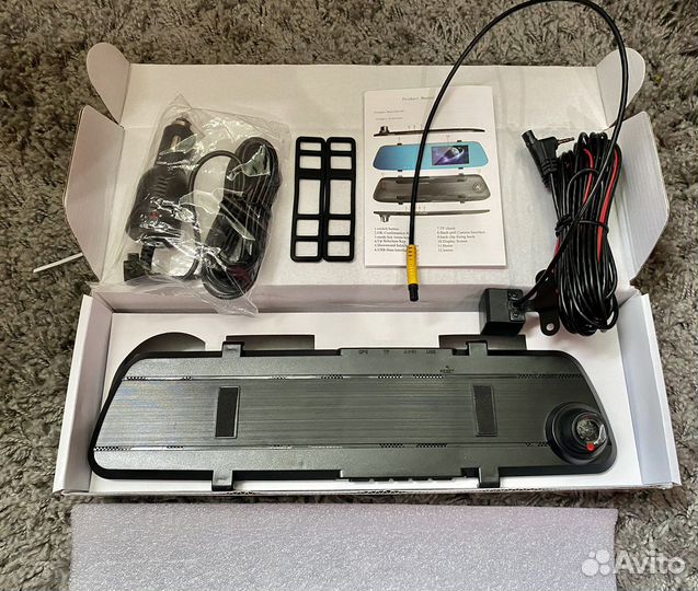 Видеорегистратор зеркало с камерой заднего вида