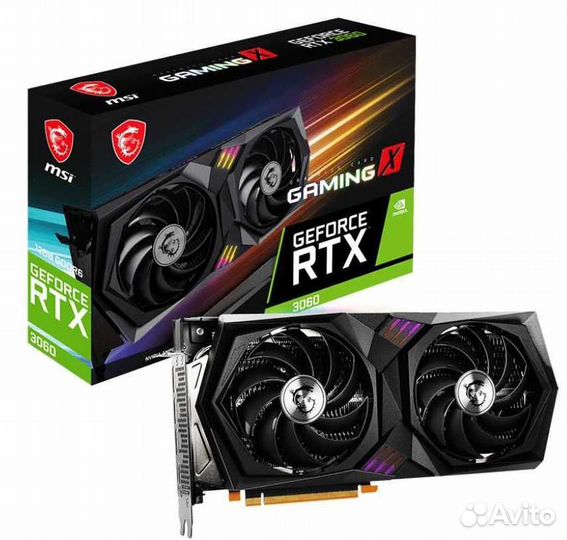 Видеокарта MSI GeForce RTX 3060 gaming X (LHR) RTX
