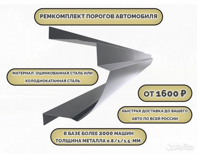 Ремонтные пороги (ремкомплект) на машину