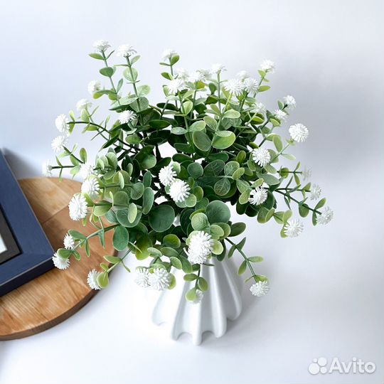 Гипсофила с патиной искусственная, евро, 8 веток, букет 30 см