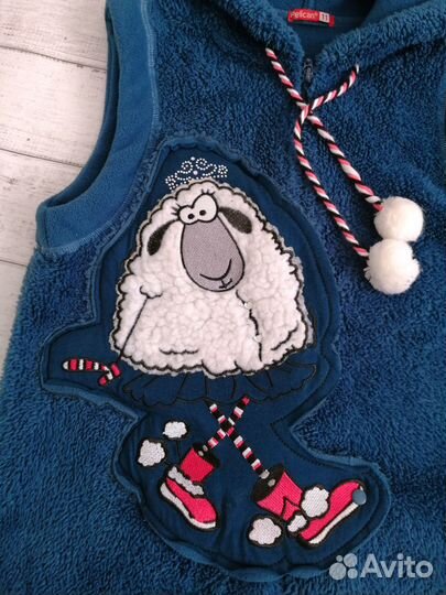 Жилетка плюшевая жилет Pelican для девочки 146