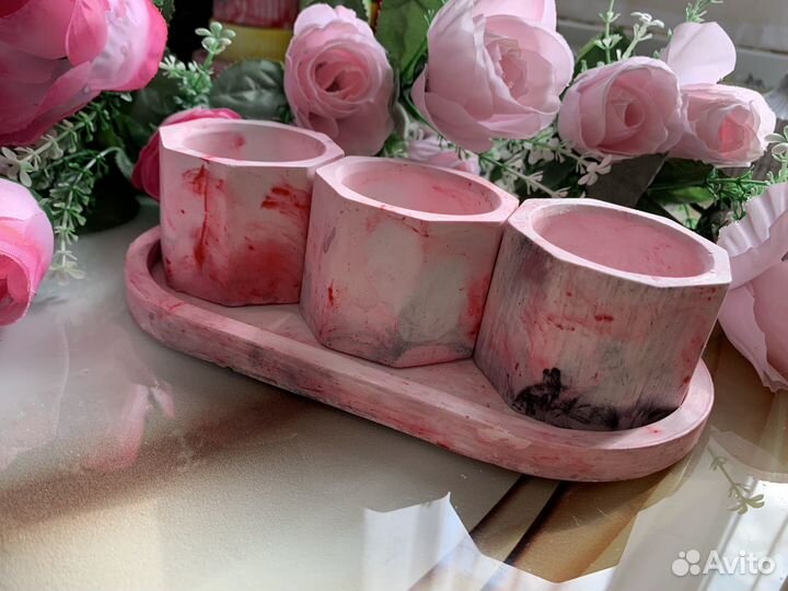 Гипсовый набор,шкатулка,кашпо ваза