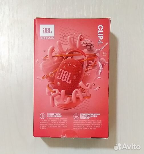 Беспроводная (bluetooth) колонка JBL Clip 4 Red