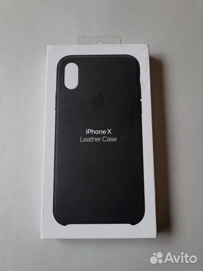 Чехол Leather Case на iPhone X оригинал