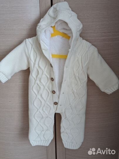 Вязаный комбинезон 62-68