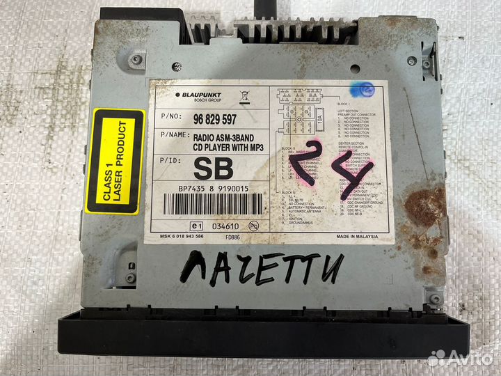 Штатная магнитола Chevrolet Lacetti