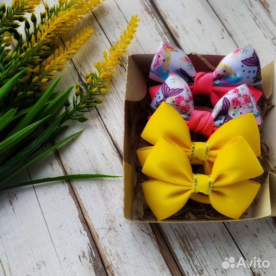 Бантики для волос ручной работы