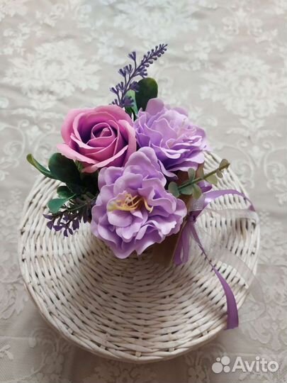 Букеты из мыльных роз