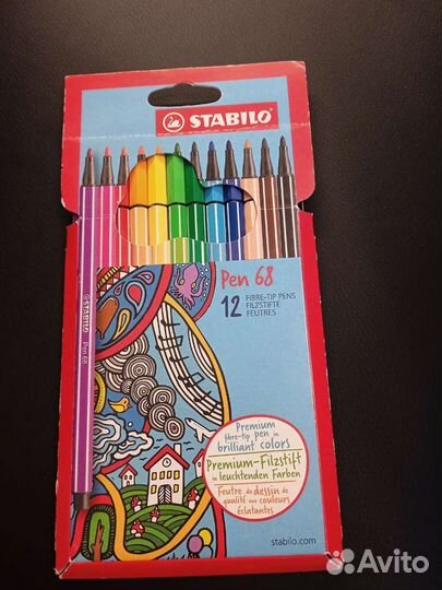 Фломастеры stabilo Pen 68, 12 цветов