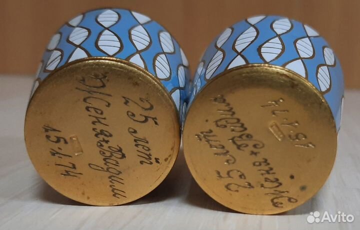 Рюмки, Стопки Латунь Эмаль (люм) Состояние ссср4см