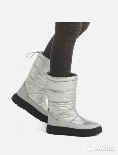 Дутики женские серебристые tendance 38 размер