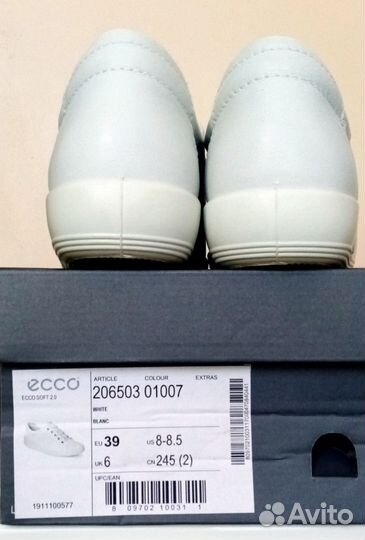 Женские кеды ecco soft 2.0