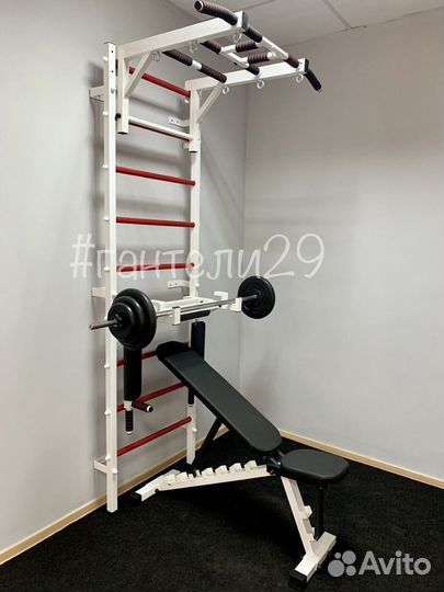 Шведская стенка турник штанга скамья наклонная