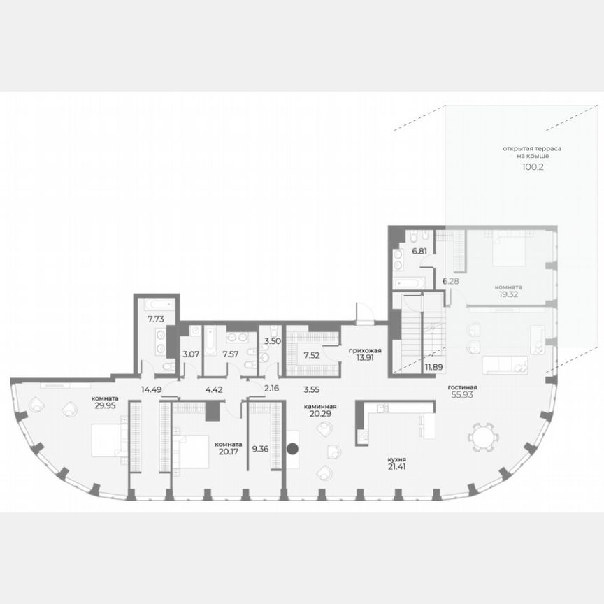 6-к. апартаменты, 302 м², 20/20 эт.