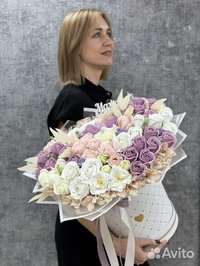 Букеты из мыльных роз, цветов