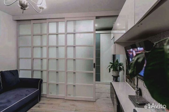 Каскадные межкомнатные раздвижные перегородки