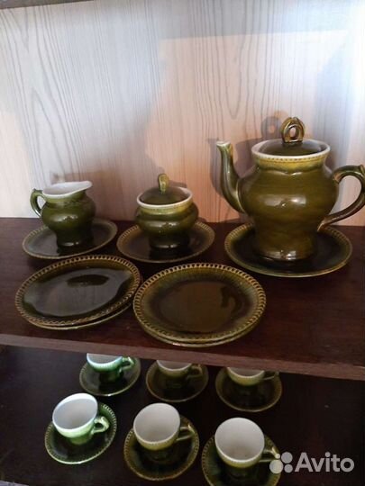 Чайный сервиз Майолика зик Конаково СССР
