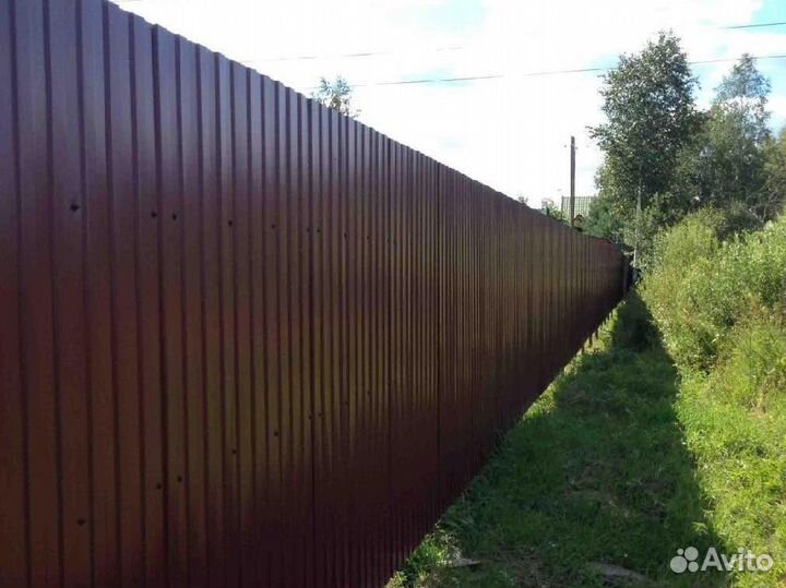 Забор из профлиста Для Дачи