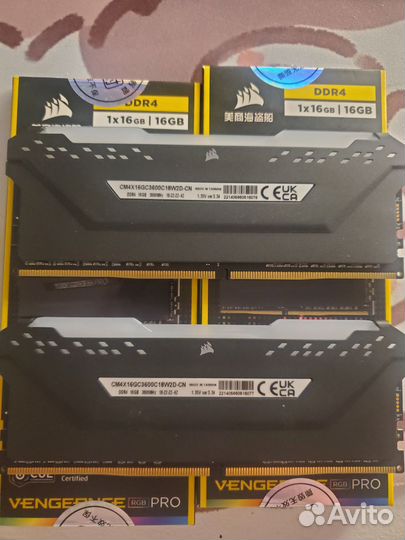 Озу ddr4 Corsair 32gb Vengeance RGB PRO 3600mhz