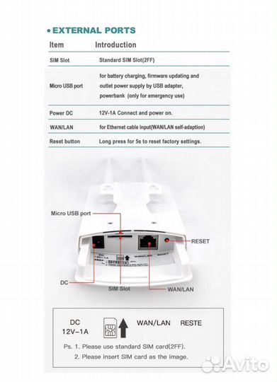 Уличный 4g модем wi-fi роутер