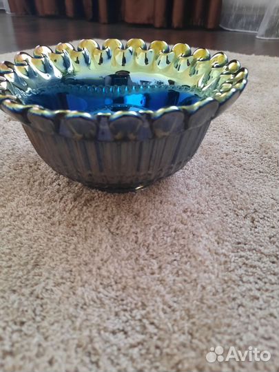 Салатник цветное стекло СССР